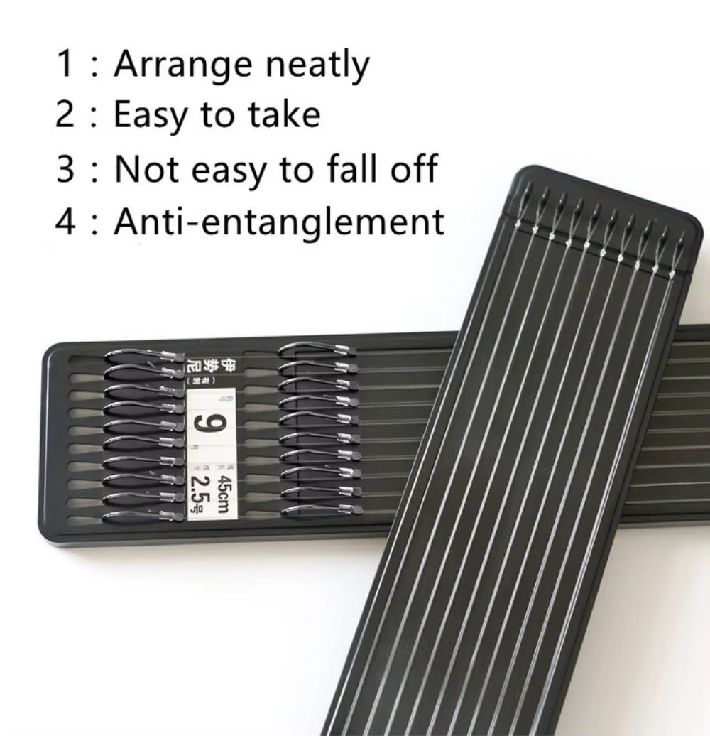 12 Haken mit 45 cm Vorfach