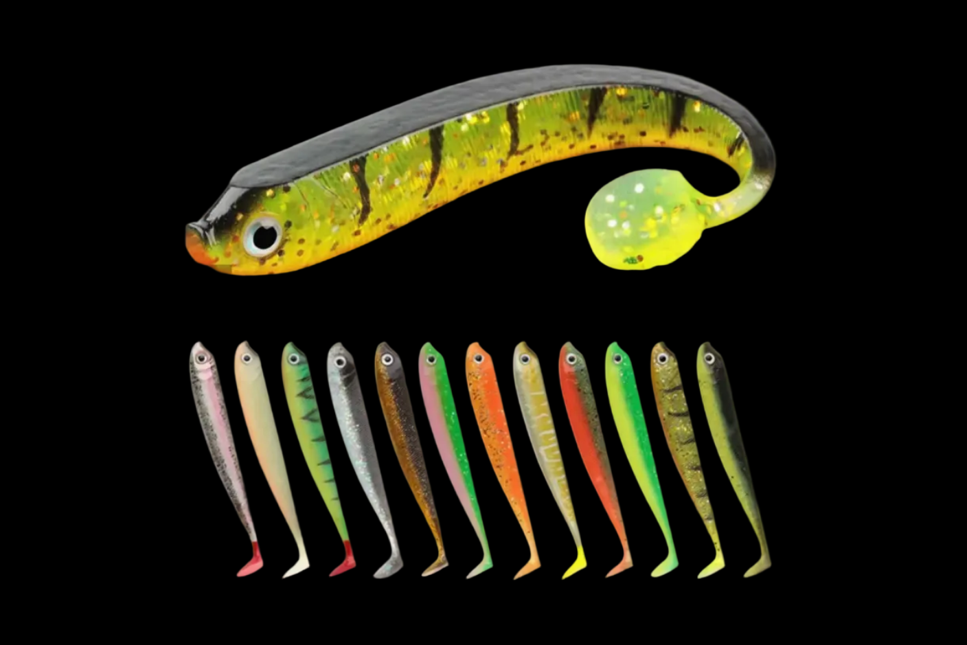 Gummifische, 7,5cm und 8 St., 9,5cm und 5 St., 12,5cm und 3 St.