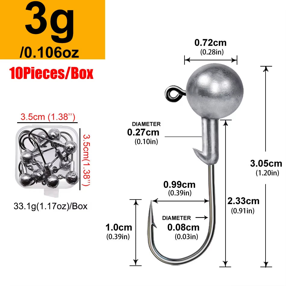 Rundkopf-Jiggingkopf